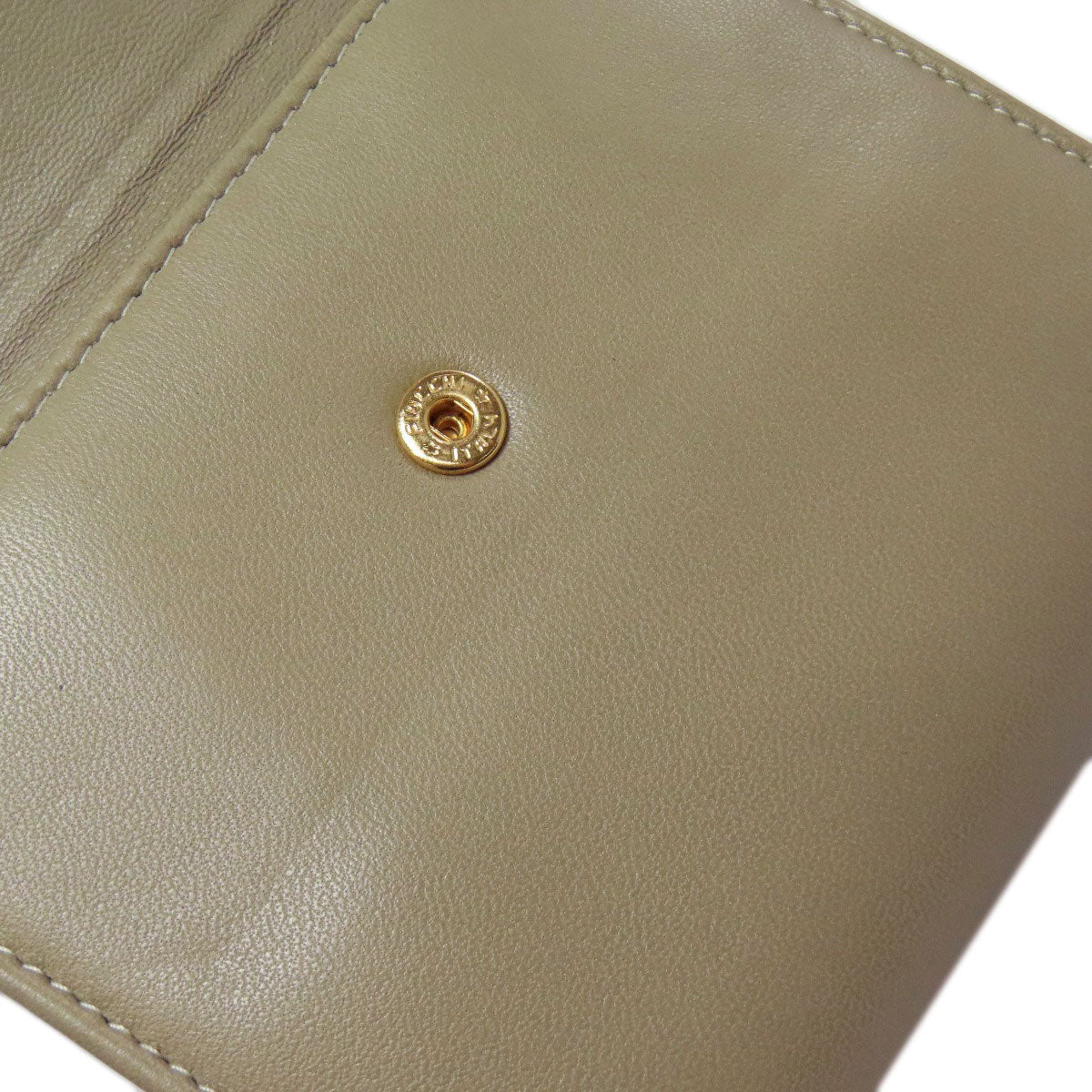LOEWE Bifold Wallet lambskin green anagram Women Used Authentic