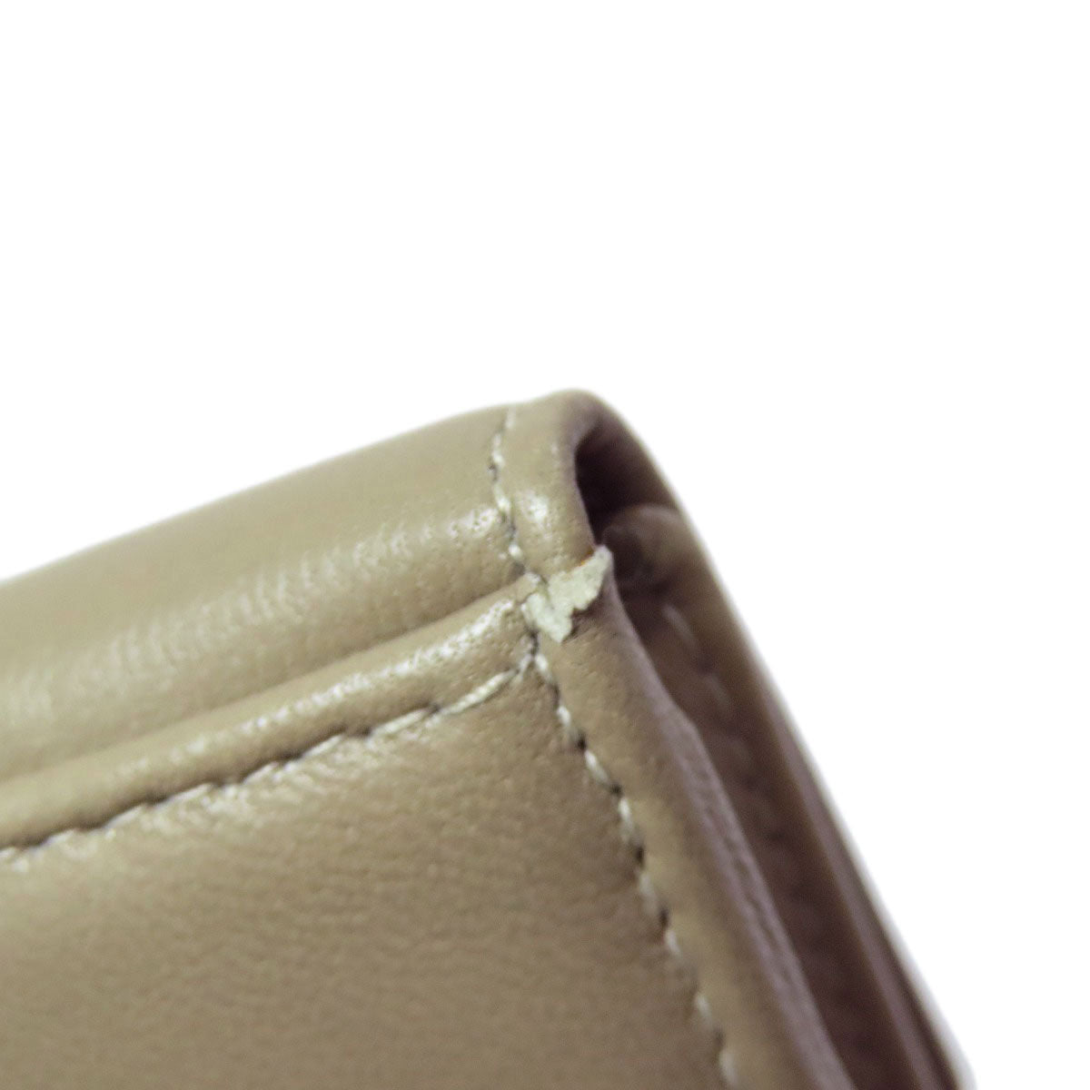 LOEWE Bifold Wallet lambskin green anagram Women Used Authentic