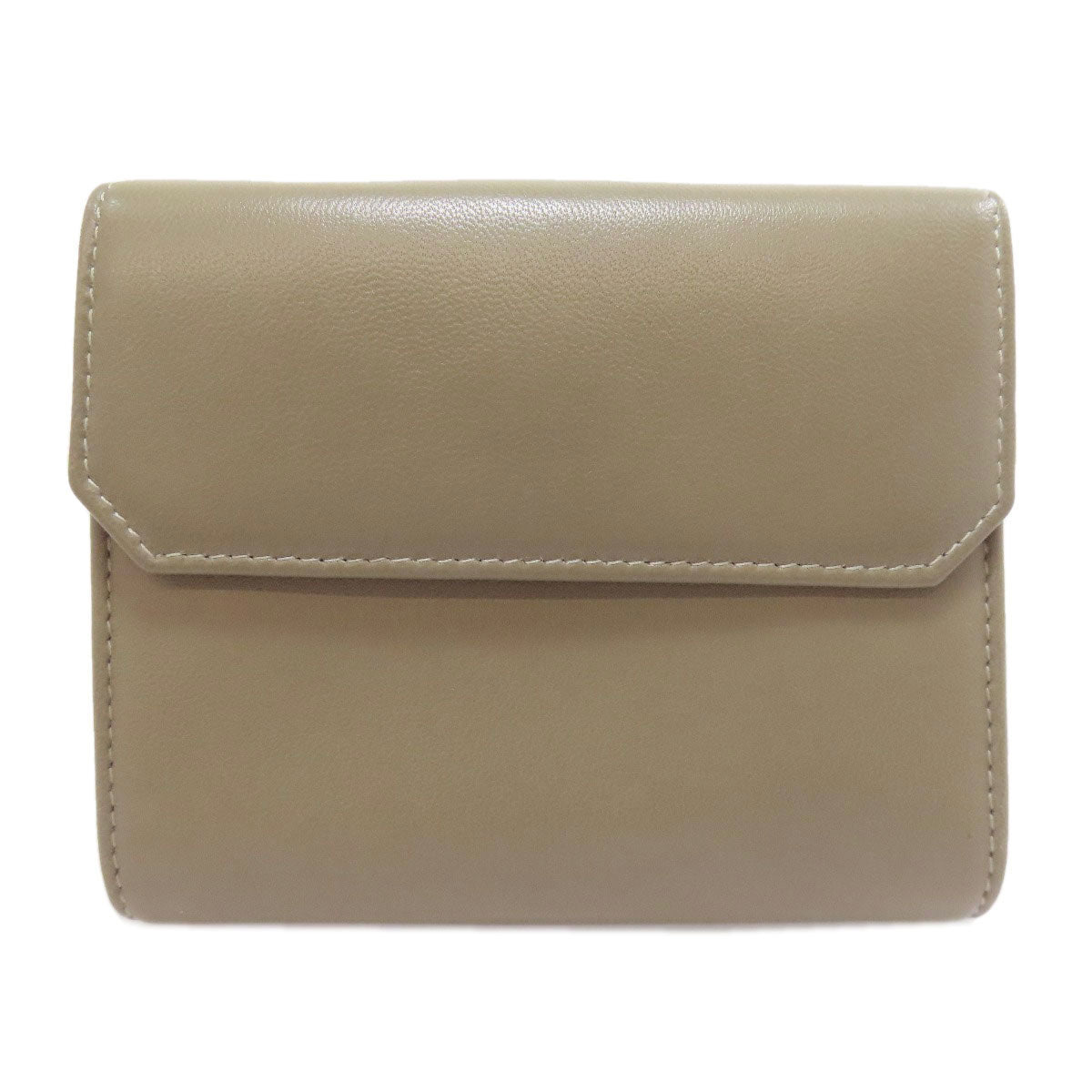 LOEWE Bifold Wallet lambskin green anagram Women Used Authentic