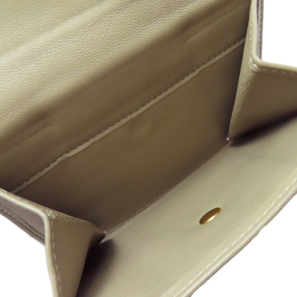 LOEWE Bifold Wallet lambskin green anagram Women Used Authentic