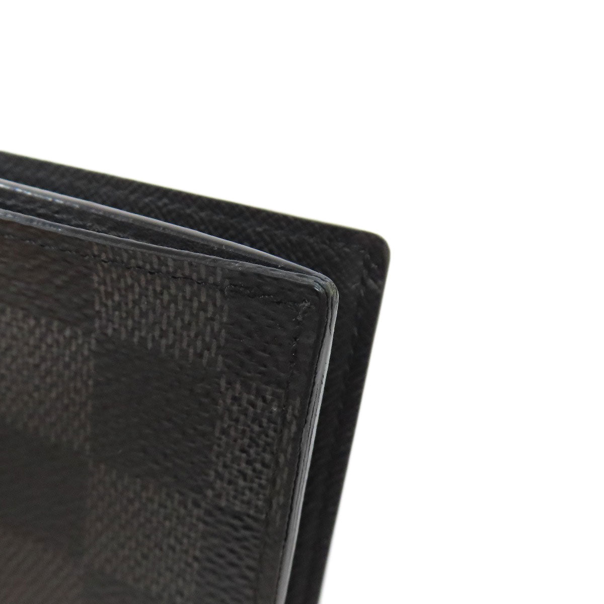 LOUIS VUITTON Bifold Wallet N63336 Damier canvas black Portefeuille�EMarco NM mens Used Authentic