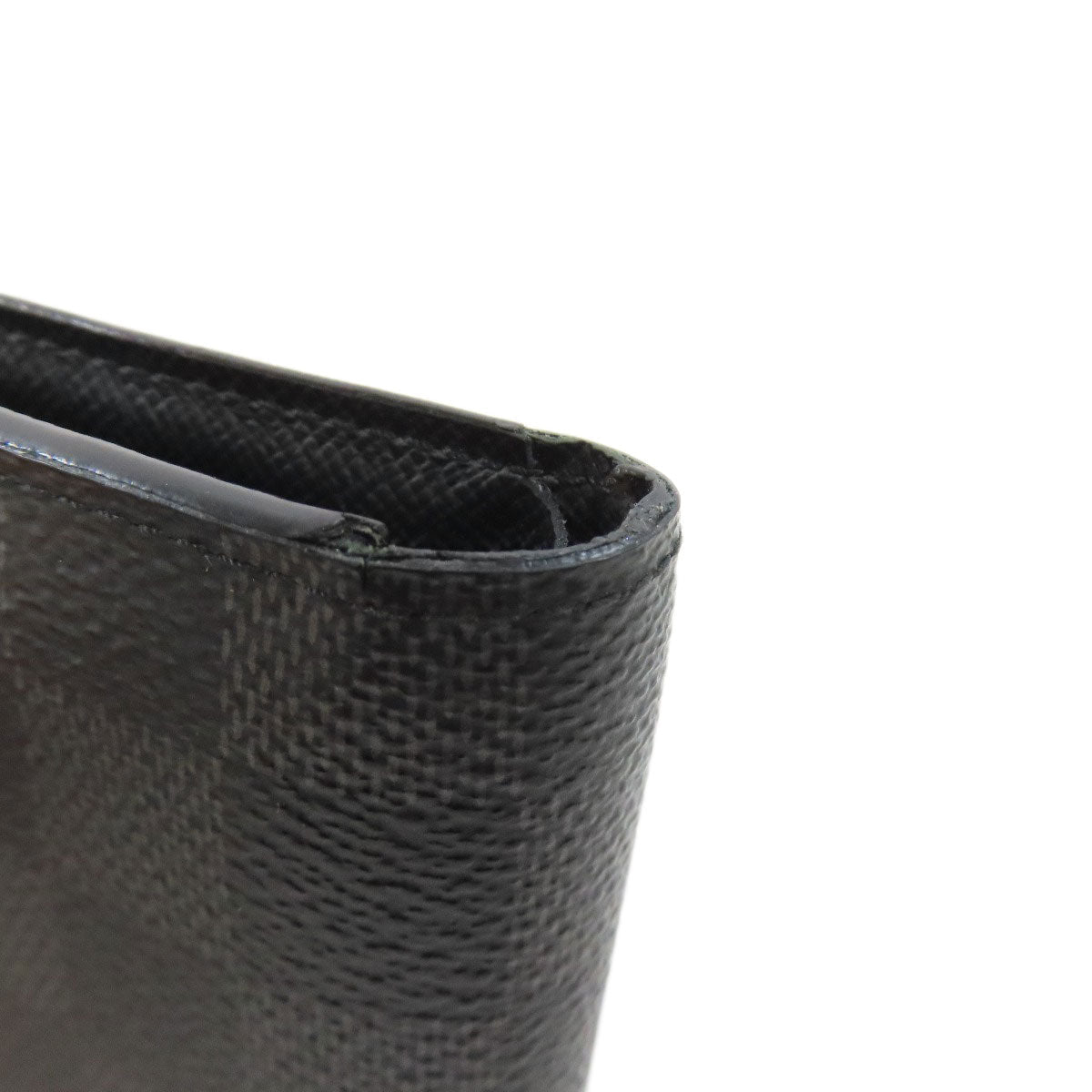LOUIS VUITTON Bifold Wallet N63336 Damier canvas black Portefeuille�EMarco NM mens Used Authentic