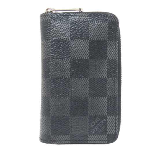 LOUIS VUITTON Coin case N63076 Damier canvas gray Zippy coin purse