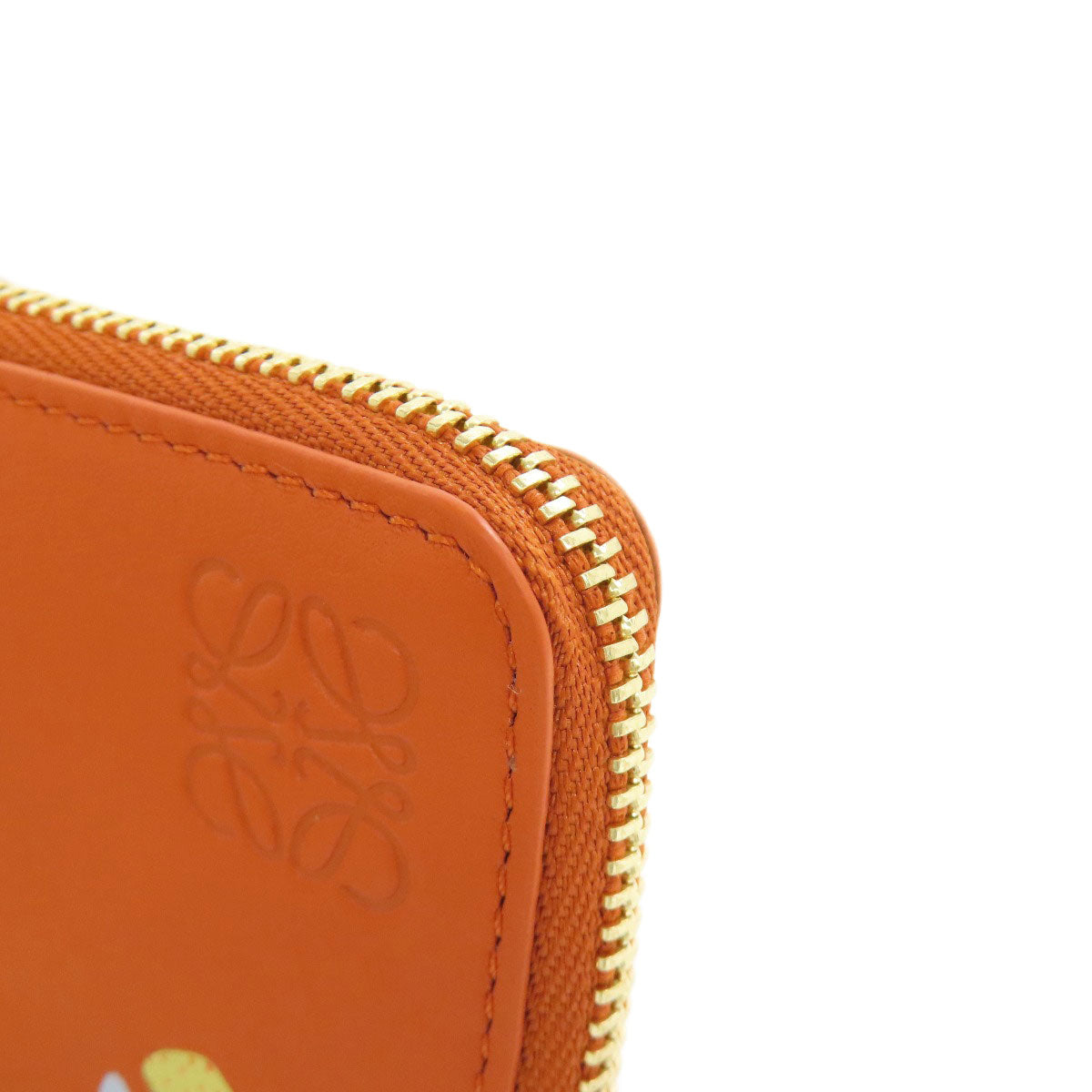 LOEWE Coin case leather multicolor Hamster motif Women Used Authentic