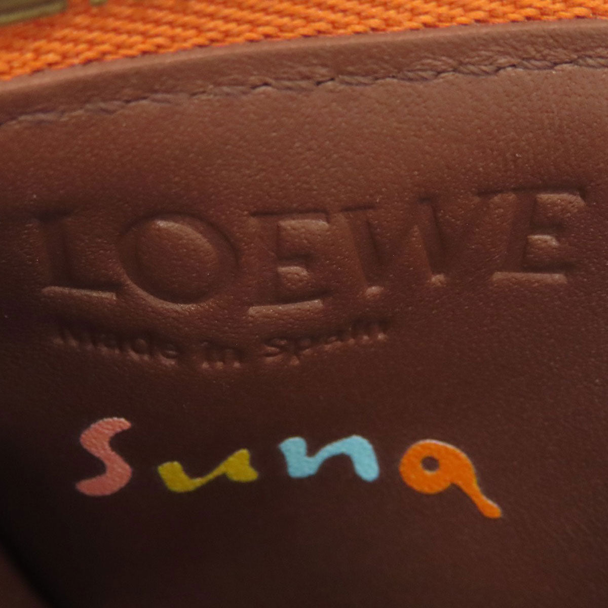 LOEWE Coin case leather multicolor Hamster motif Women Used Authentic