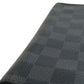 LOUIS VUITTON Long Wallet Purse Damier canvas black Zippy wallet Vertical Women Used Authentic