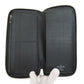 LOUIS VUITTON Long Wallet Purse Damier canvas black Zippy wallet Vertical Women Used Authentic