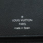 LOUIS VUITTON Long Wallet Purse Damier canvas black Zippy wallet Vertical Women Used Authentic