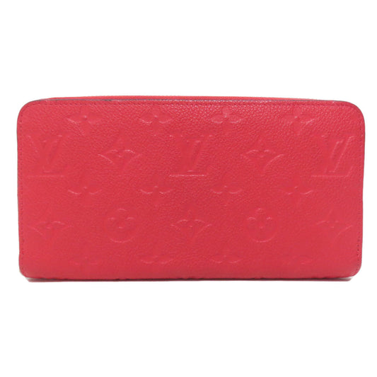 LOUIS VUITTON Long Wallet Purse M61788 Ann Platt Red Zippy wallet old Women Used Authentic