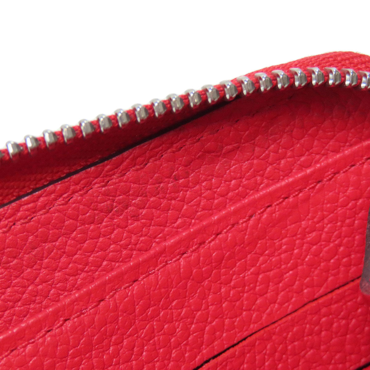LOUIS VUITTON Long Wallet Purse M61788 Ann Platt Red Zippy wallet old Women Used Authentic