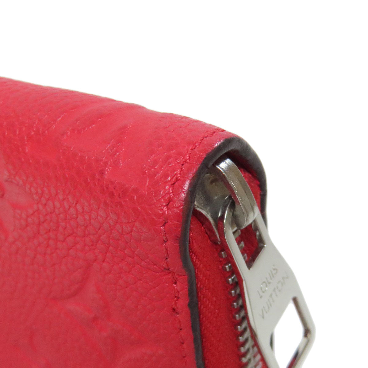 LOUIS VUITTON Long Wallet Purse M61788 Ann Platt Red Zippy wallet old Women Used Authentic