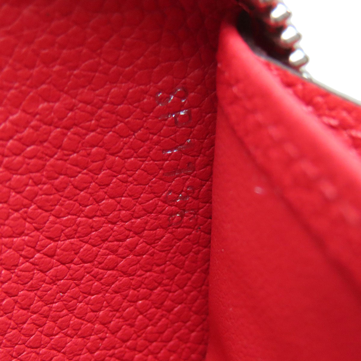 LOUIS VUITTON Long Wallet Purse M61788 Ann Platt Red Zippy wallet old Women Used Authentic