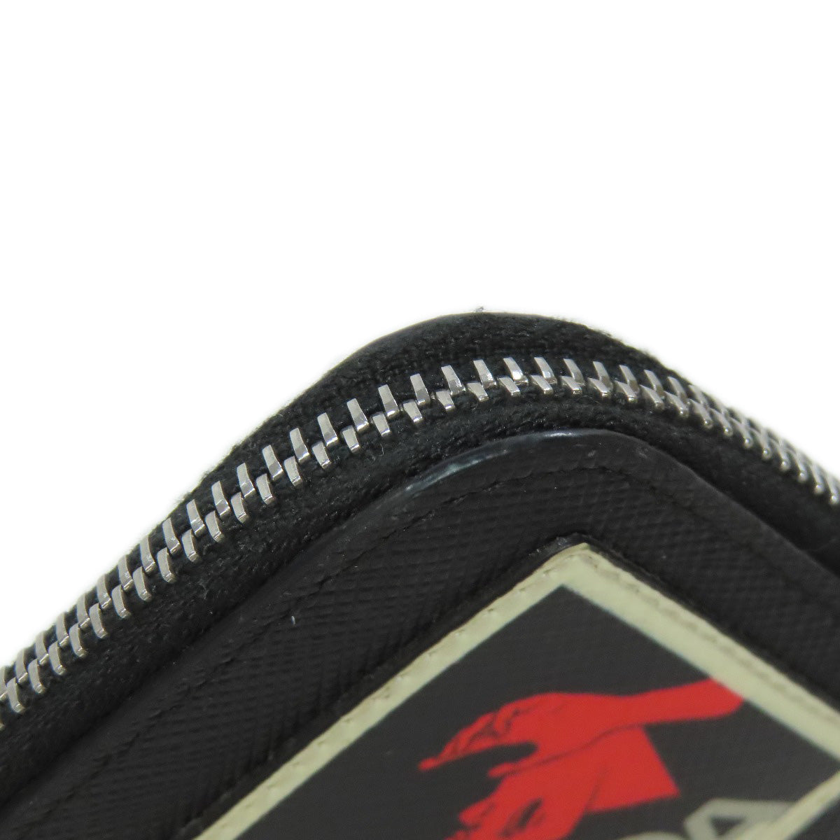 PRADA Coin case Safiano black Real Life Comics Women Used Authentic
