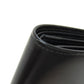PRADA Bifold Wallet leather black logo mens Used Authentic