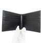 PRADA Bifold Wallet leather black logo mens Used Authentic