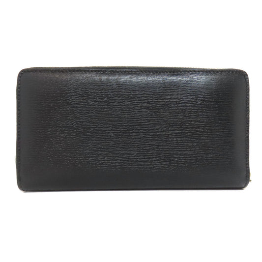 GUCCI Long Wallet Purse 772642 leather black logo Women Used Authentic