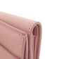 CELINE Bifold Wallet leather pink Tri-fold wallet