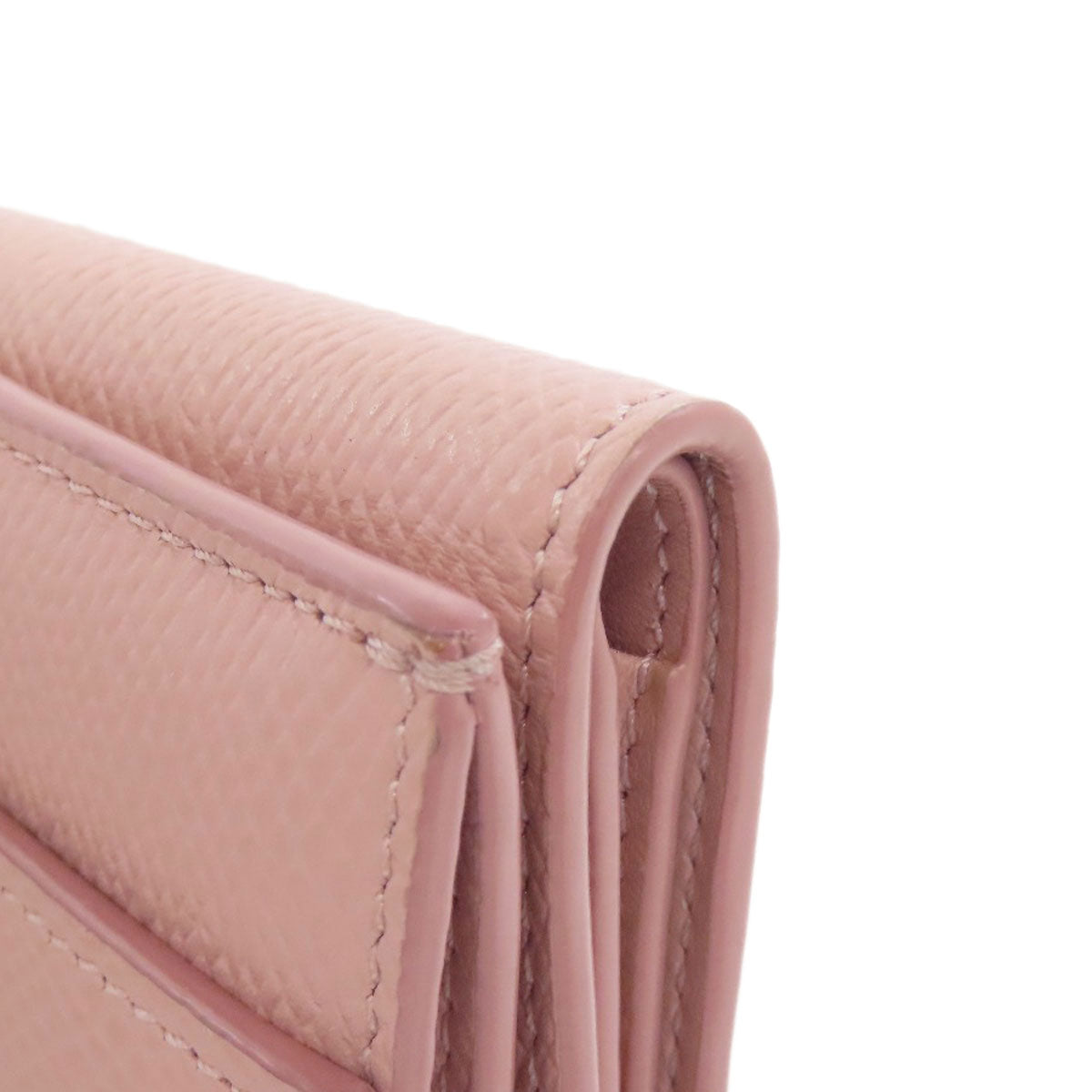 CELINE Bifold Wallet leather pink Tri-fold wallet