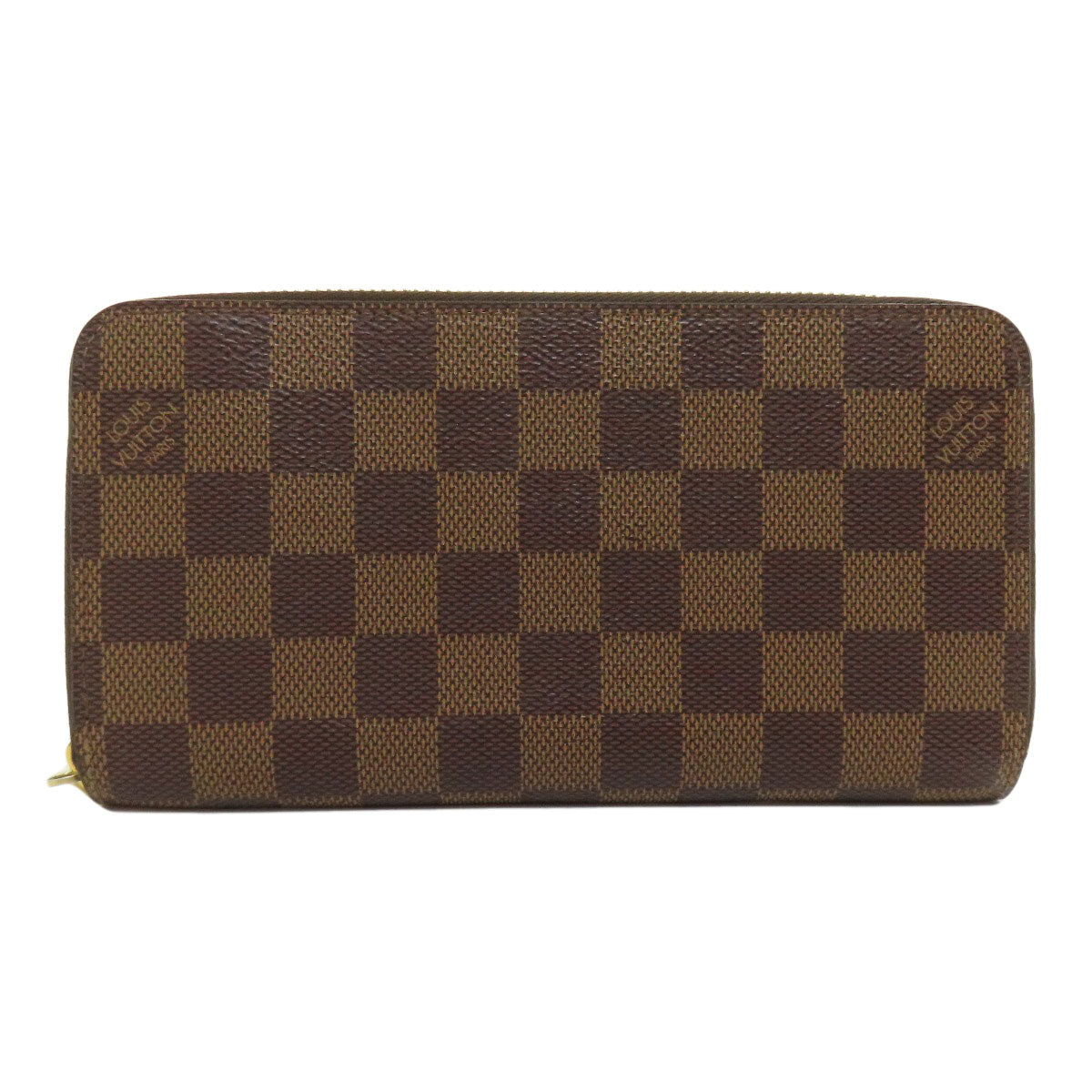LOUIS VUITTON Long Wallet Purse N41661 Damier canvas Brown Zippy wallet