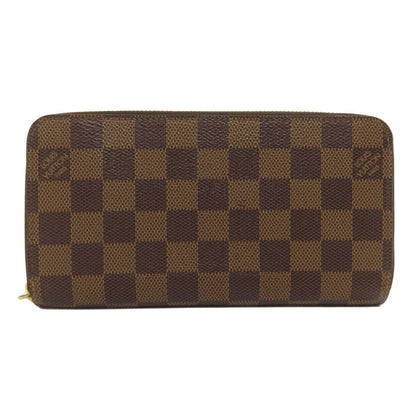 LOUIS VUITTON Long Wallet Purse N41661 Damier canvas Brown Zippy wallet
