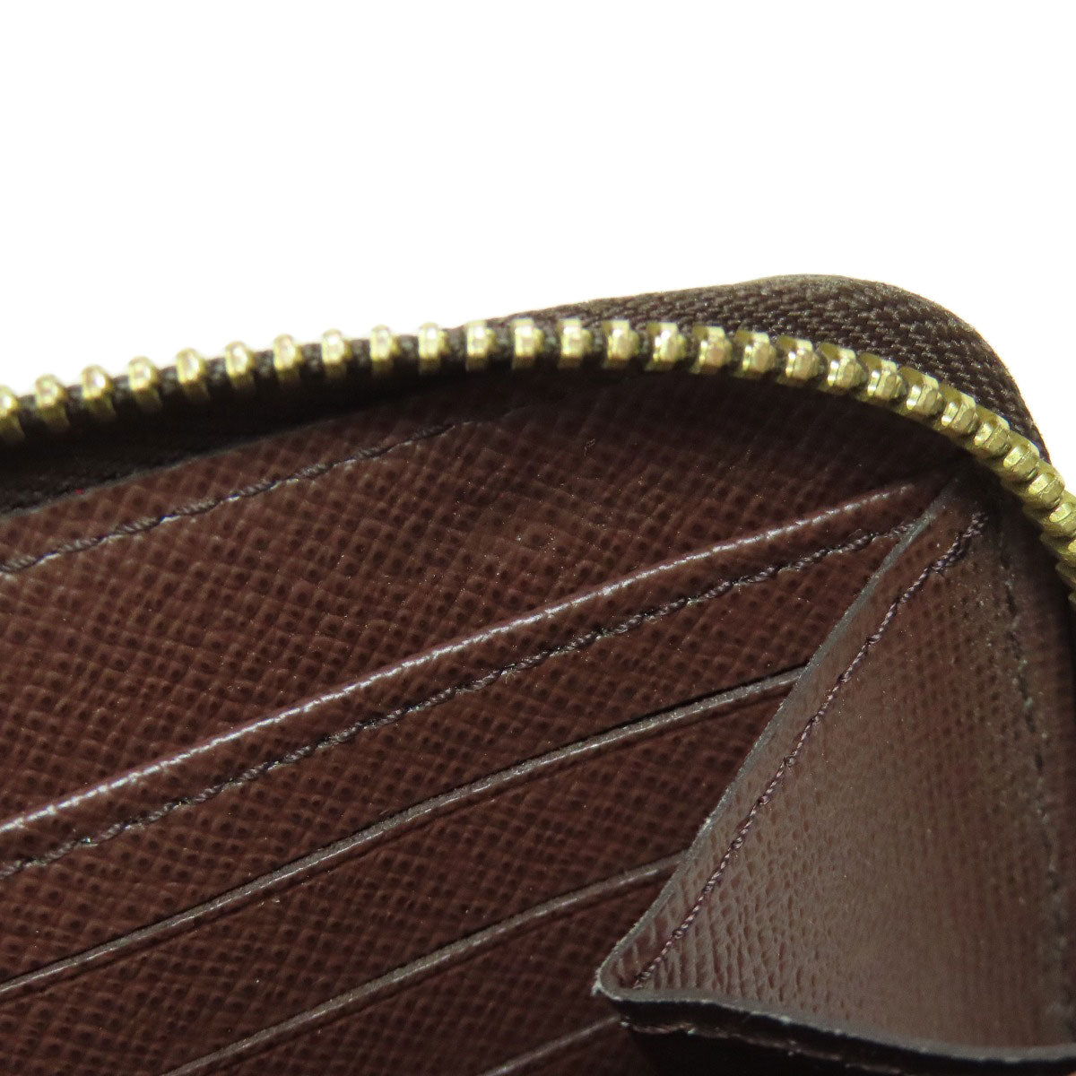 LOUIS VUITTON Long Wallet Purse N41661 Damier canvas Brown Zippy wallet