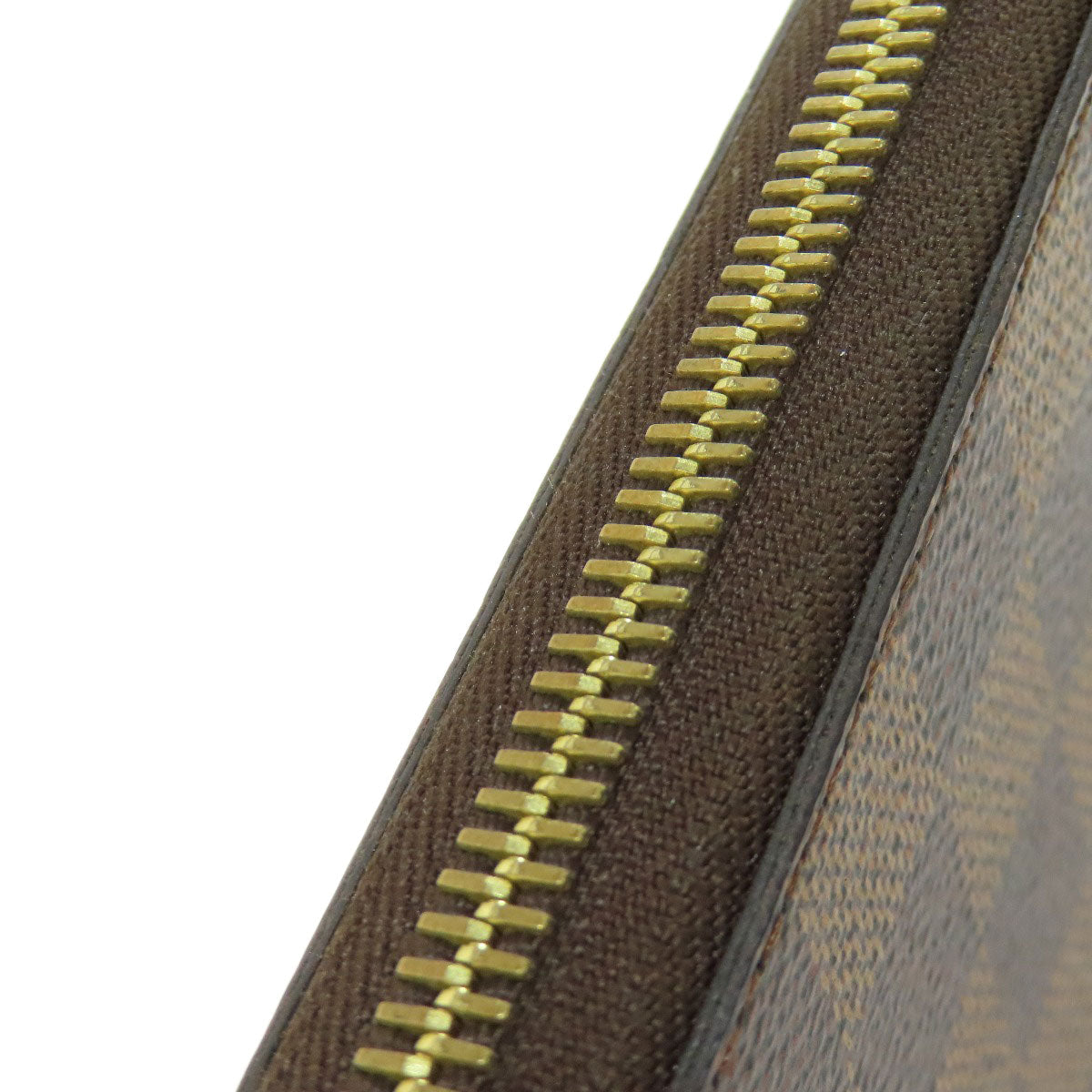 LOUIS VUITTON Long Wallet Purse N41661 Damier canvas Brown Zippy wallet