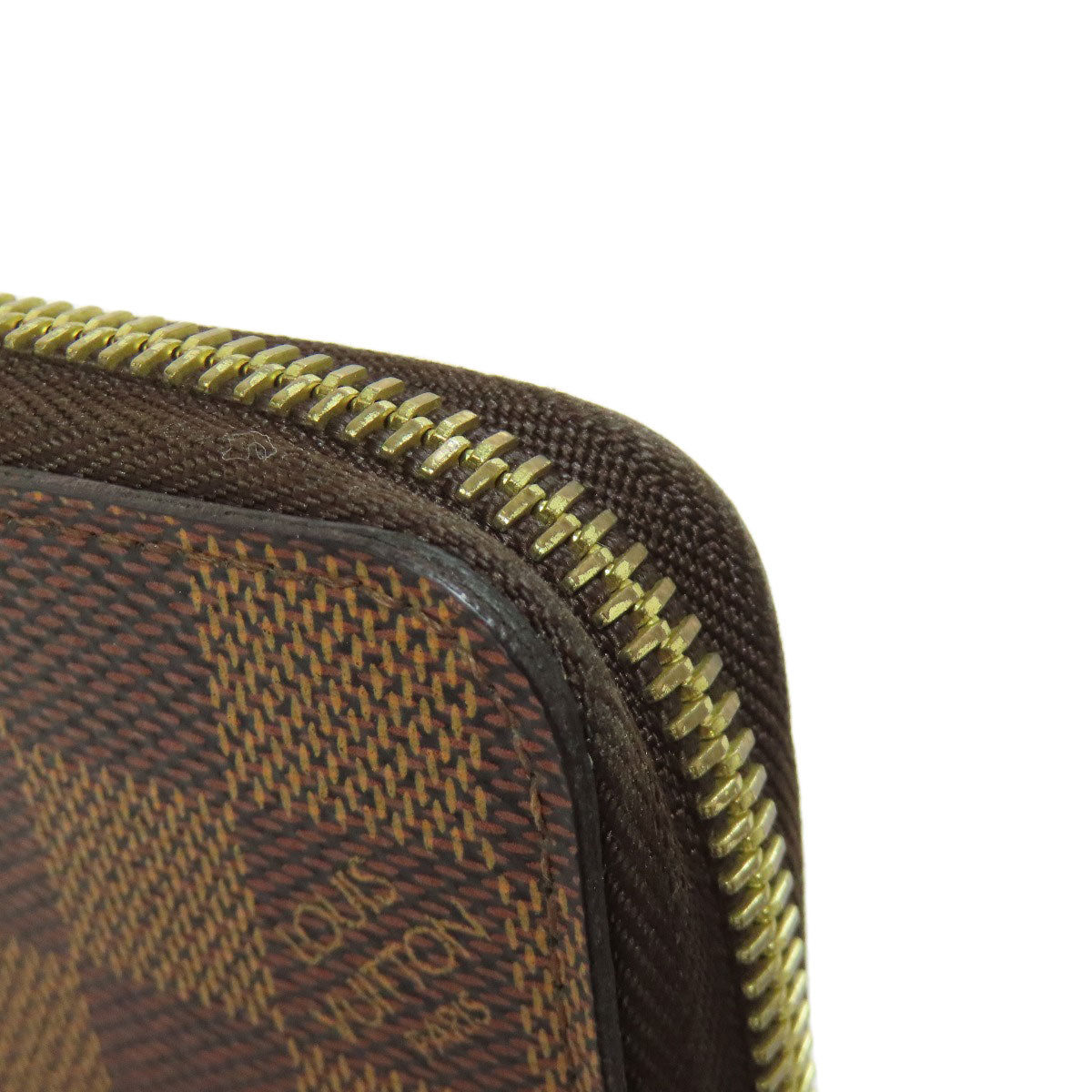 LOUIS VUITTON Long Wallet Purse N41661 Damier canvas Brown Zippy wallet