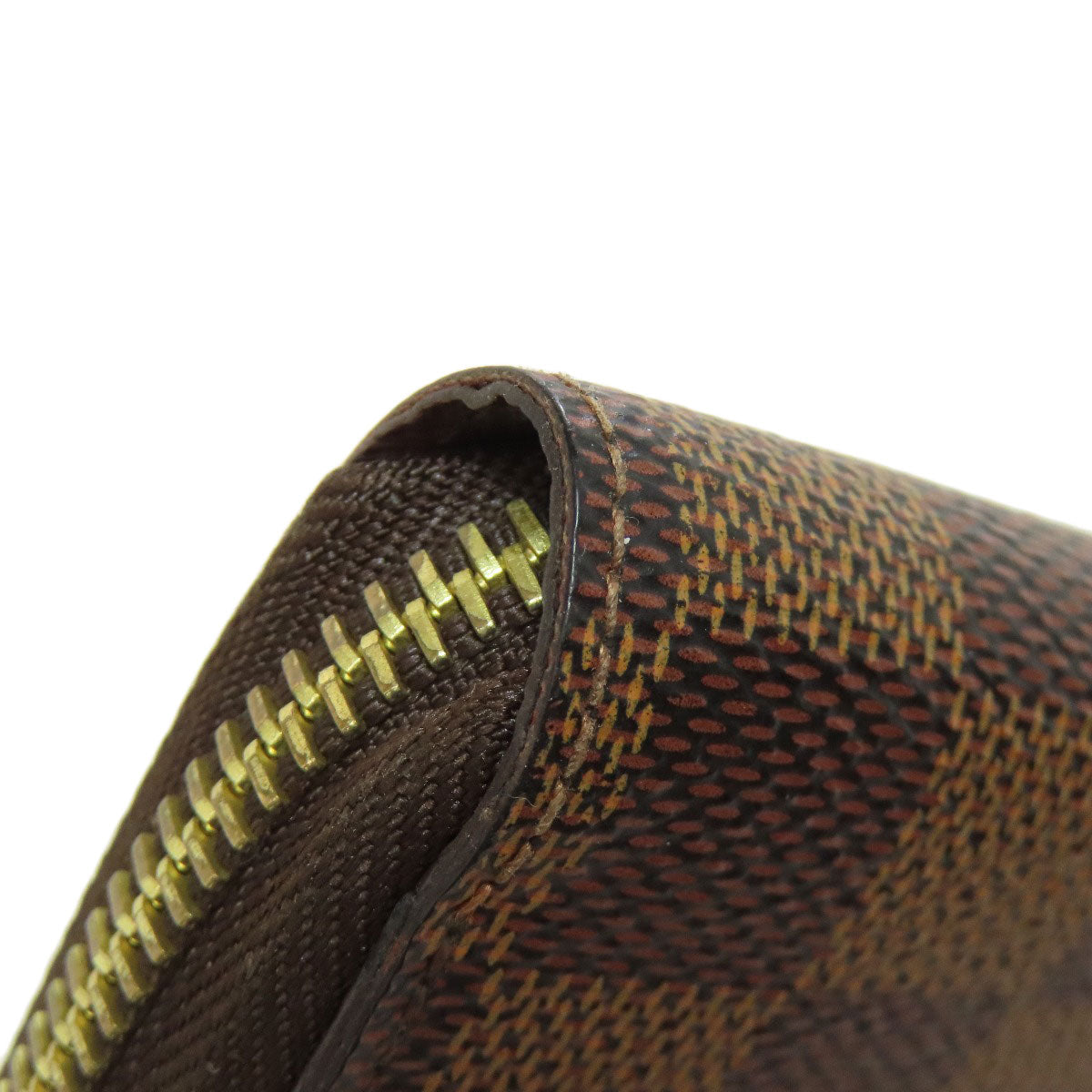 LOUIS VUITTON Long Wallet Purse N41661 Damier canvas Brown Zippy wallet
