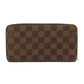 LOUIS VUITTON Long Wallet Purse N41661 Damier canvas Brown Zippy wallet