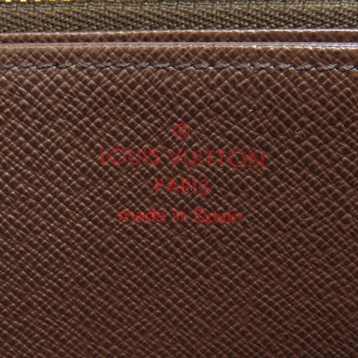 LOUIS VUITTON Long Wallet Purse N41661 Damier canvas Brown Zippy wallet