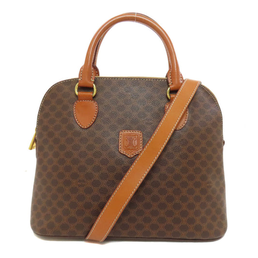 CELINE Handbag PVC Brown Macadam Pattern 2WAY