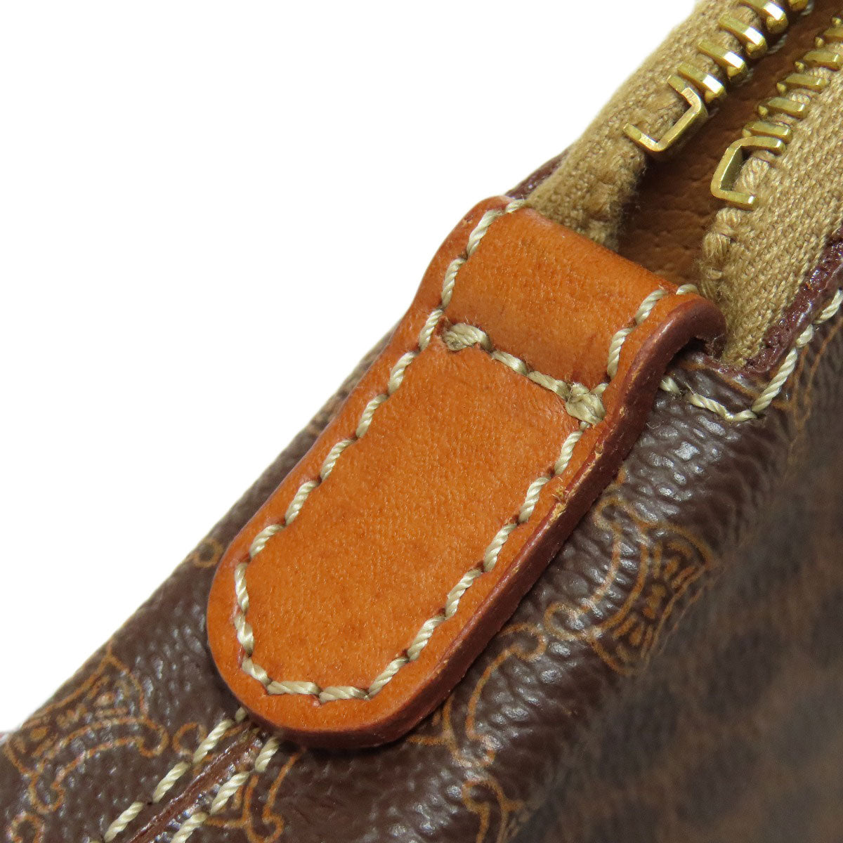 CELINE Handbag PVC Brown Macadam Pattern 2WAY