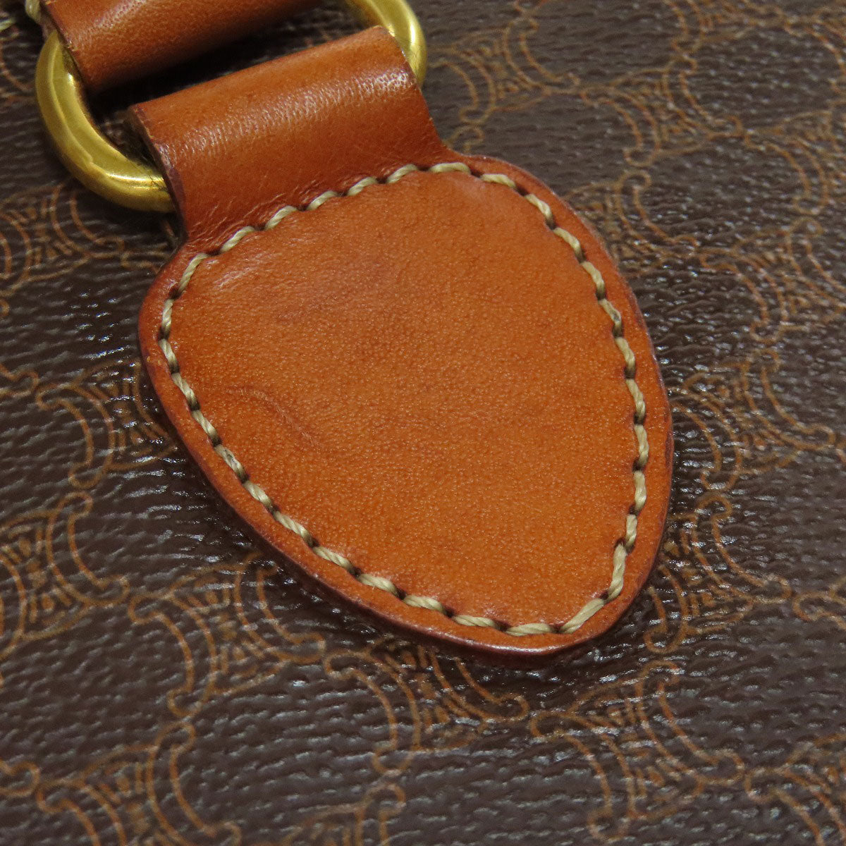 CELINE Handbag PVC Brown Macadam Pattern 2WAY