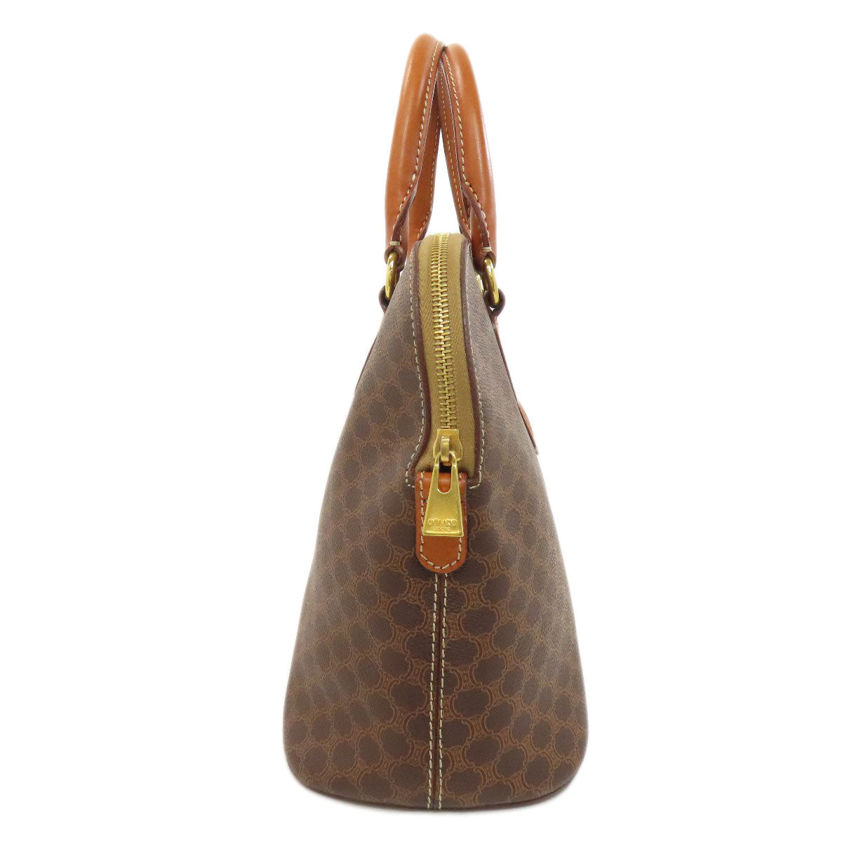 CELINE Handbag PVC Brown Macadam Pattern 2WAY