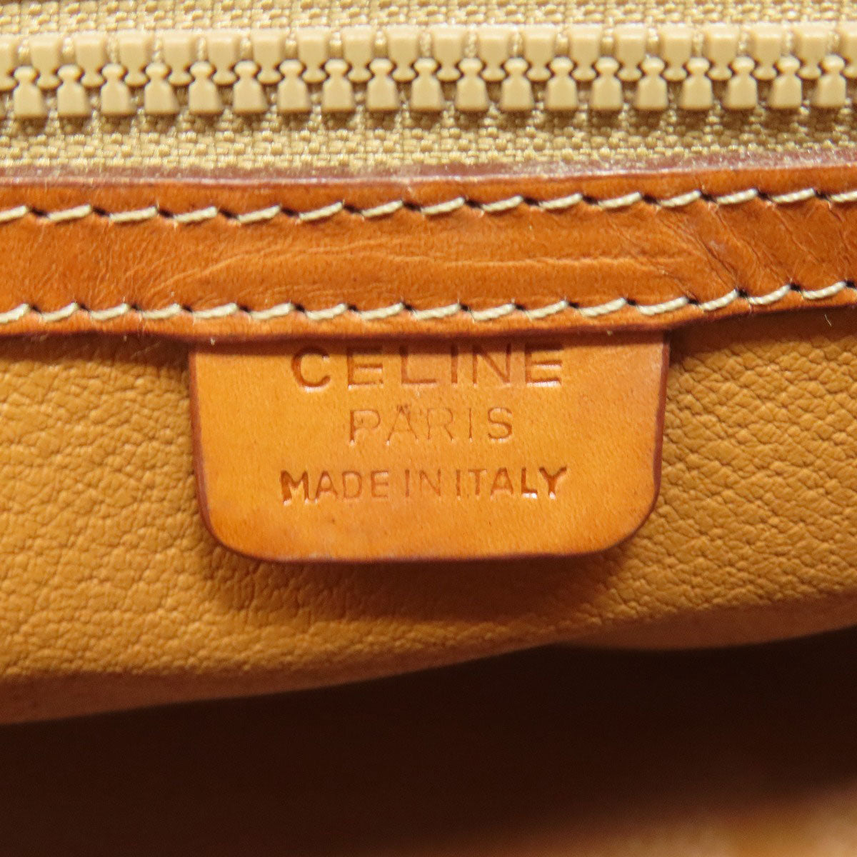 CELINE Handbag PVC Brown Macadam Pattern 2WAY