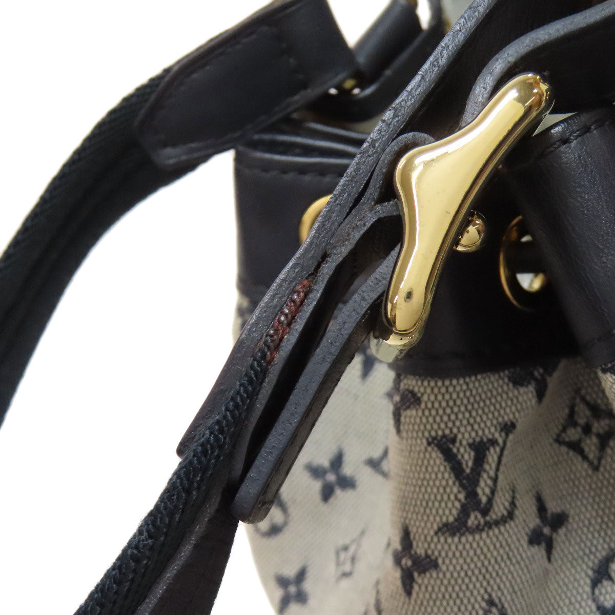 LOUIS VUITTON Handbag M92685 Monogram mini Navy Noelie Women Used Authentic