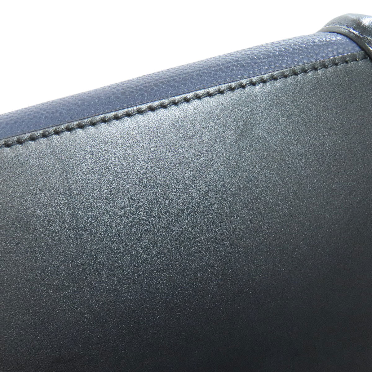 CELINE Handbag Calfskin Navy Luggage micro Women Used Authentic