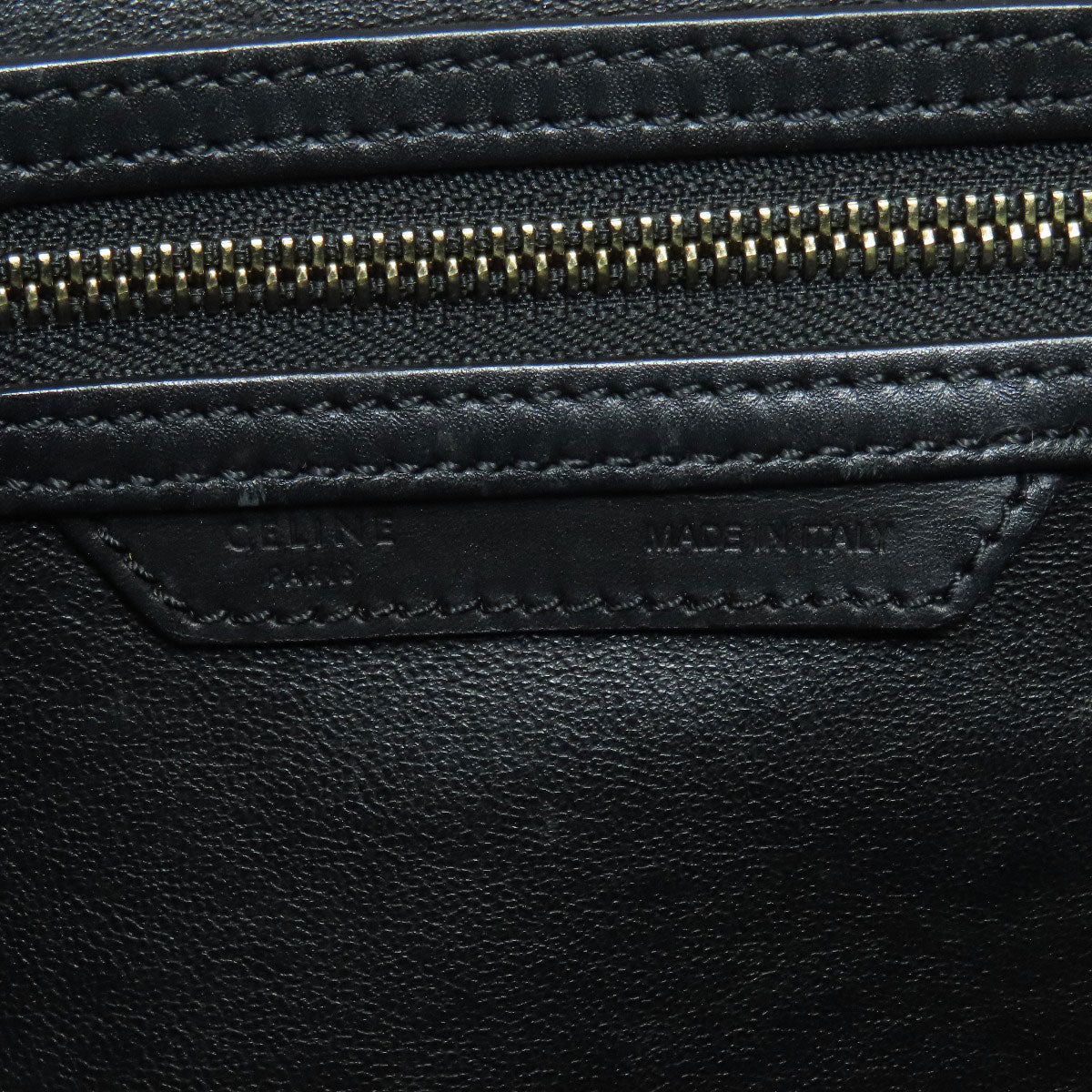 CELINE Handbag Calfskin Navy Luggage micro Women Used Authentic