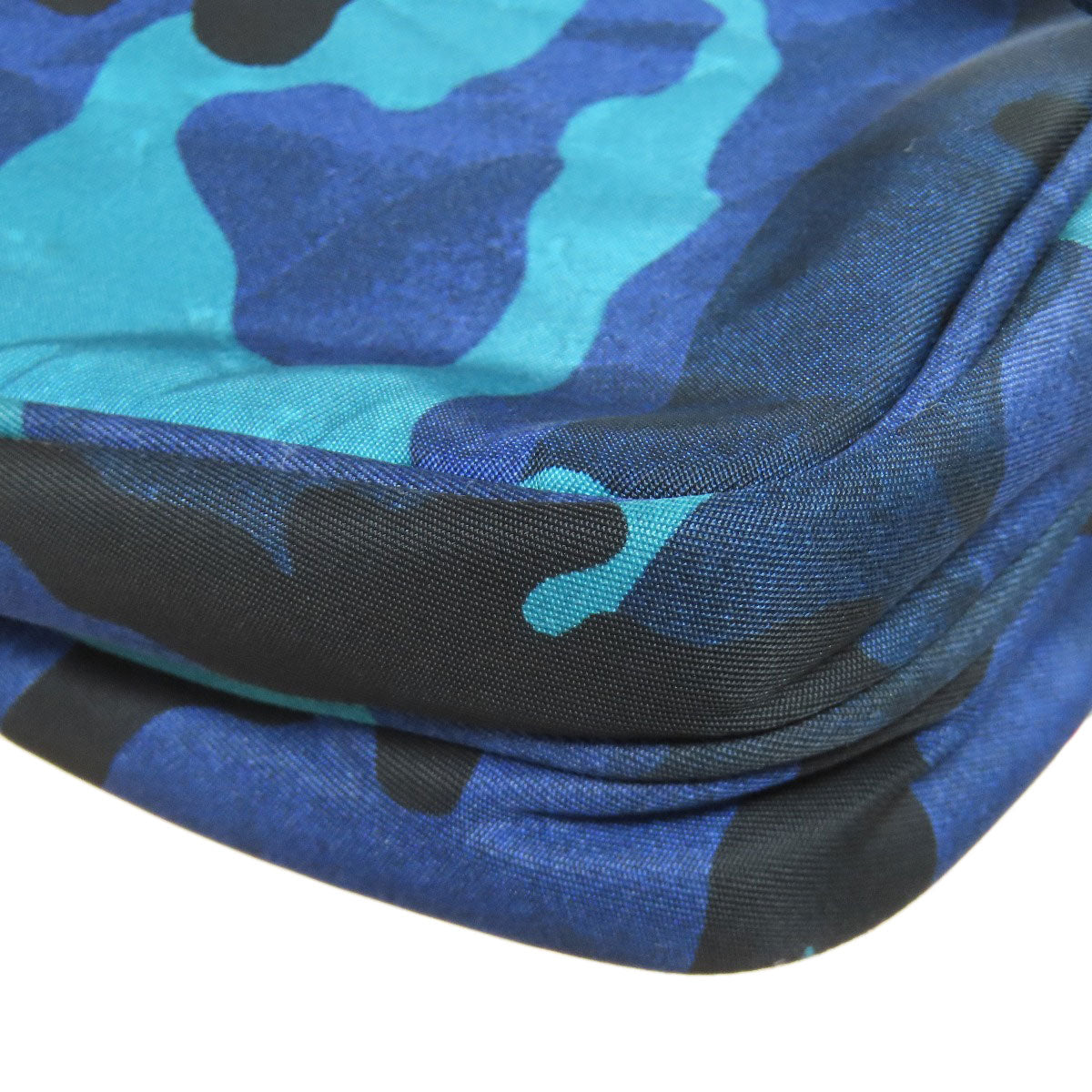 PRADA Shoulder Bag Nylon blue Camouflage Pattern Mini Shoulder Women Used Authentic