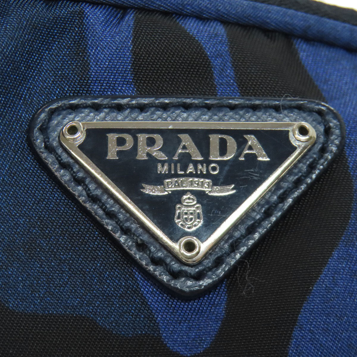 PRADA Shoulder Bag Nylon blue Camouflage Pattern Mini Shoulder Women Used Authentic