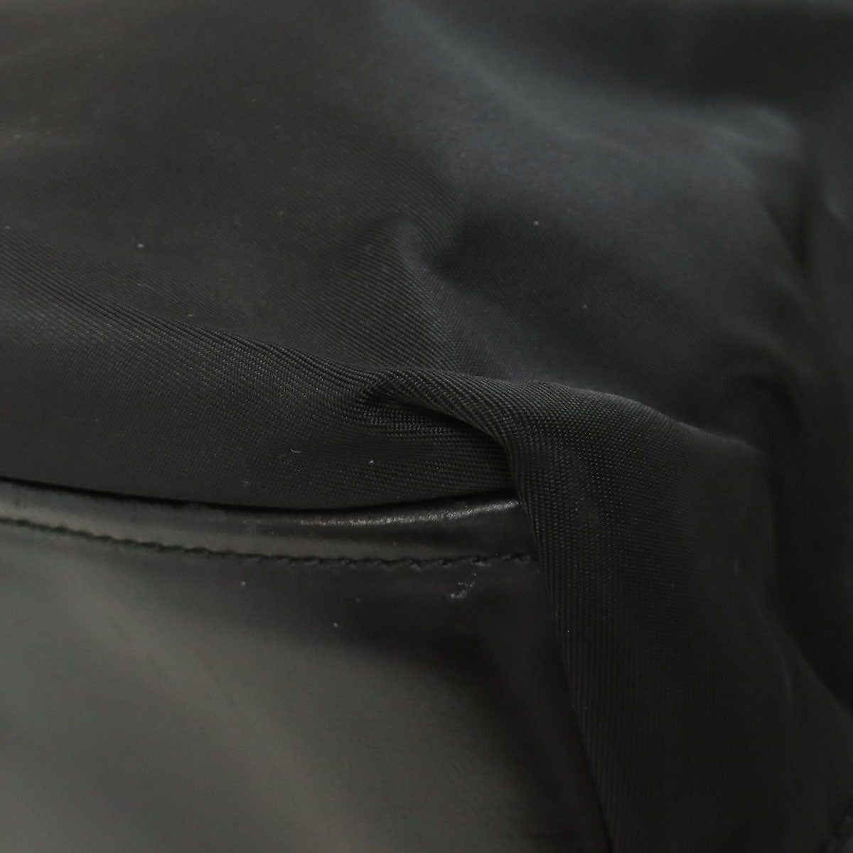 PRADA Tote Bag Nylon black logoMetal