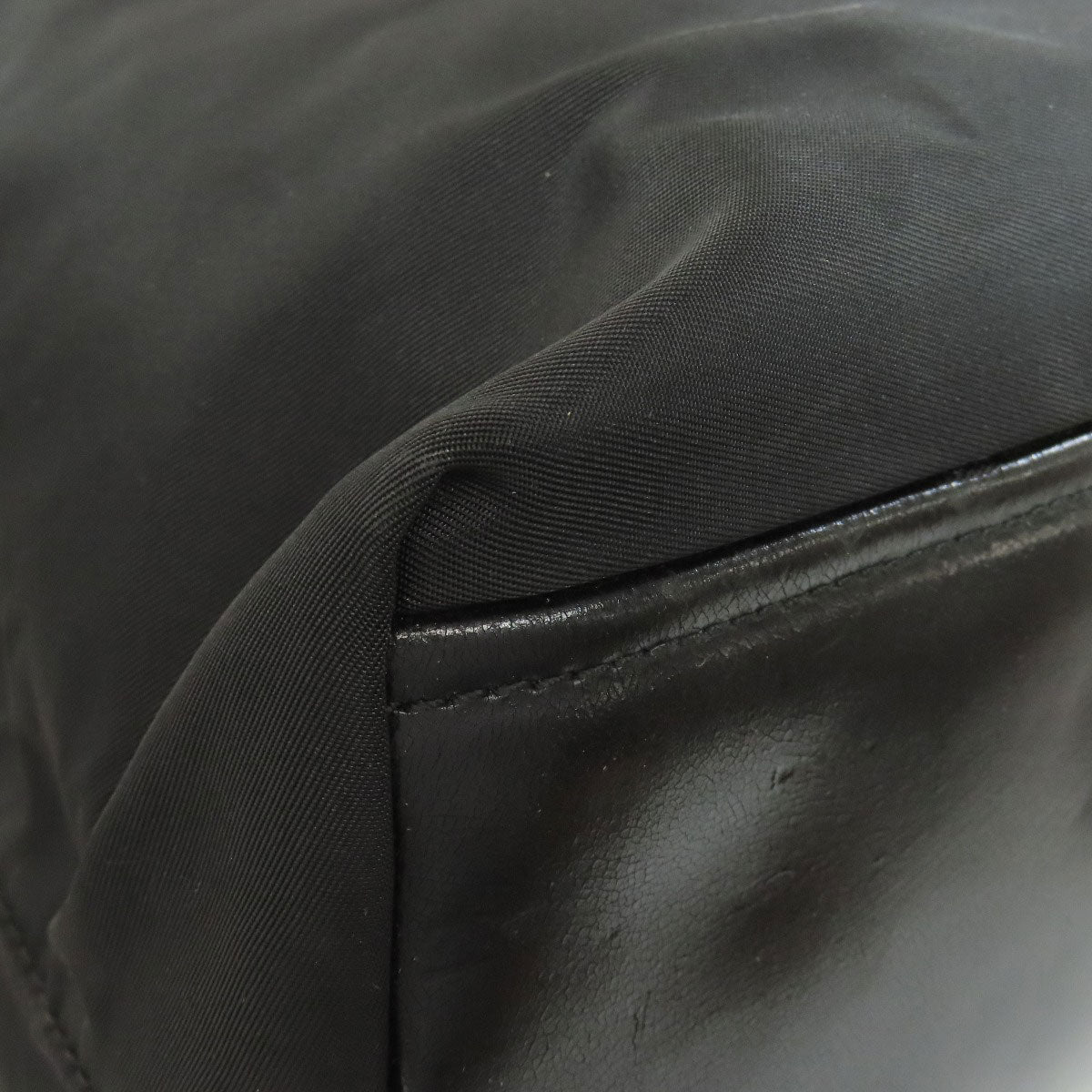 PRADA Tote Bag Nylon black logoMetal