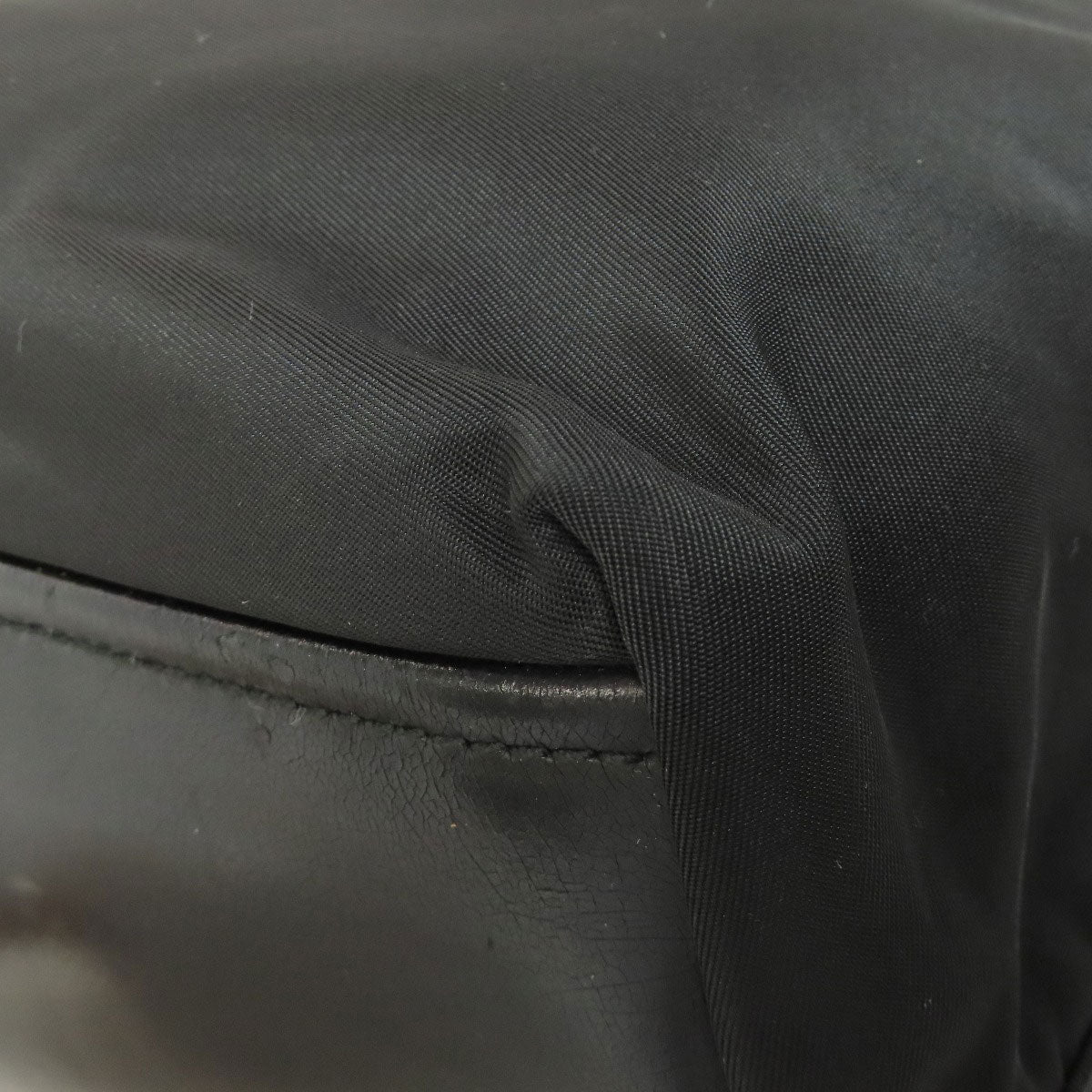 PRADA Tote Bag Nylon black logoMetal