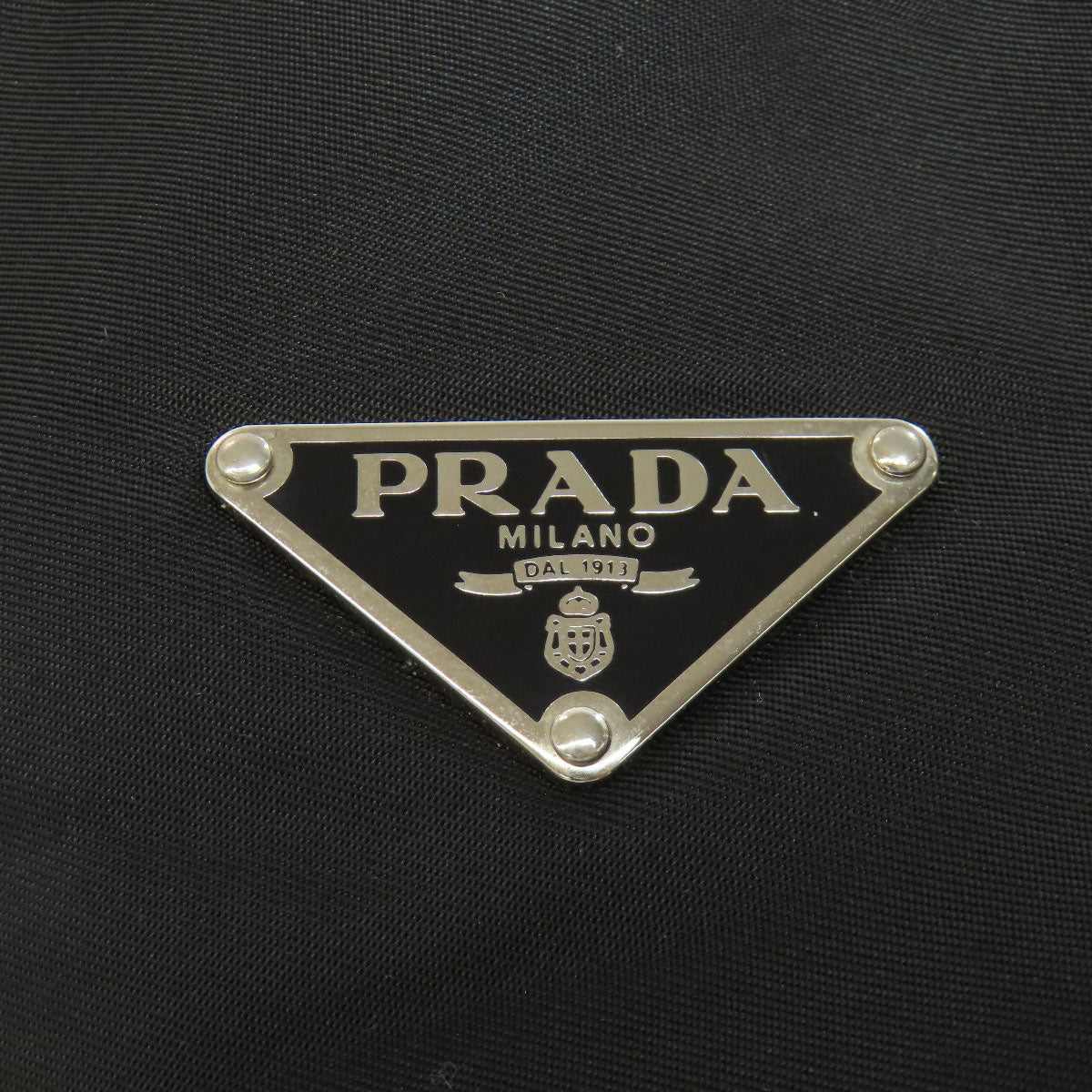 PRADA Tote Bag Nylon black logoMetal