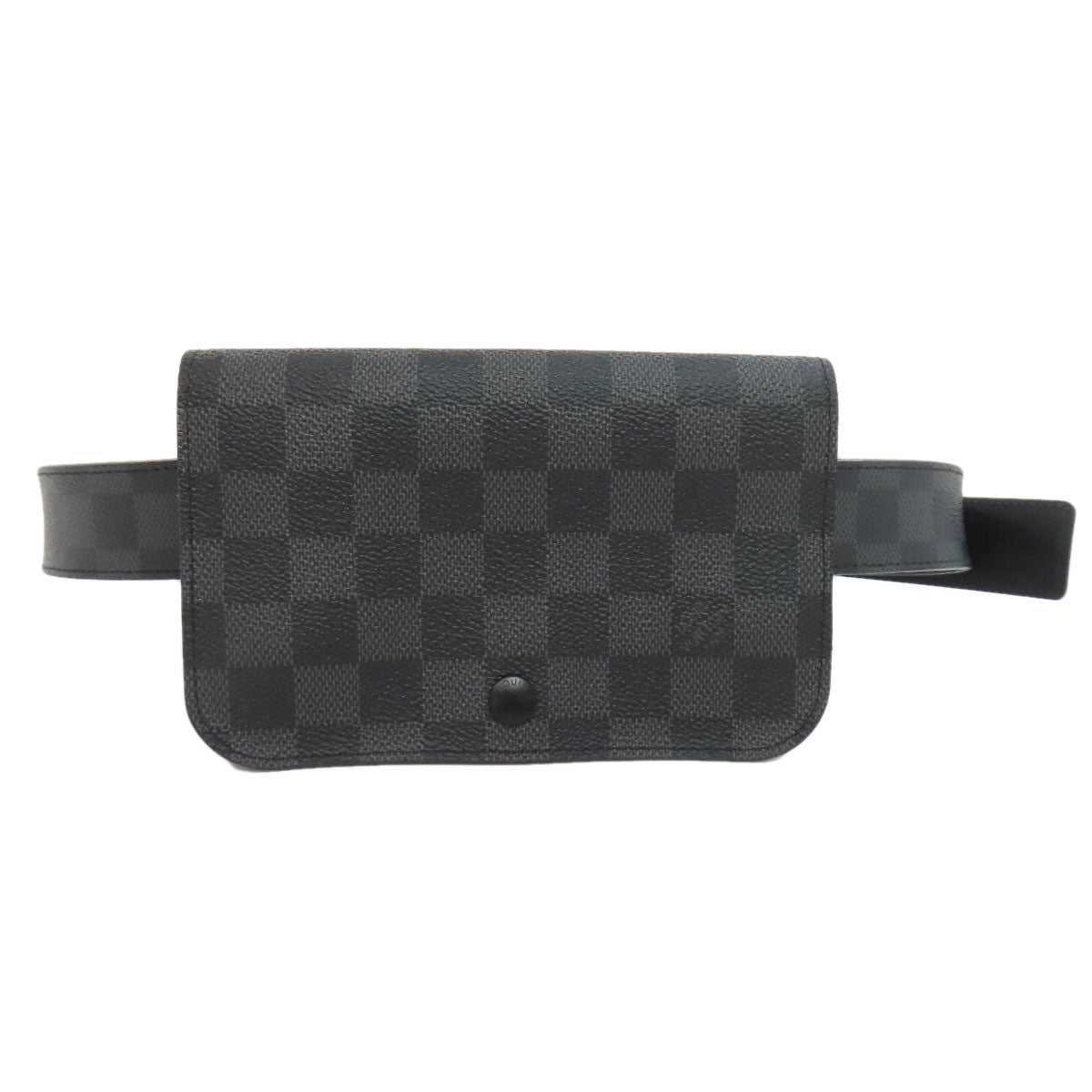 LOUIS VUITTON Sling bag M6837T Damier canvas black sun tulle Pochette homme Women Used Authentic