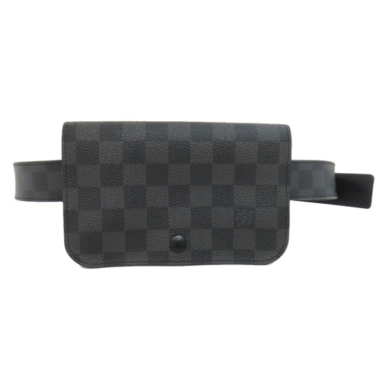 LOUIS VUITTON Sling bag M6837T Damier canvas black sun tulle Pochette homme Women Used Authentic
