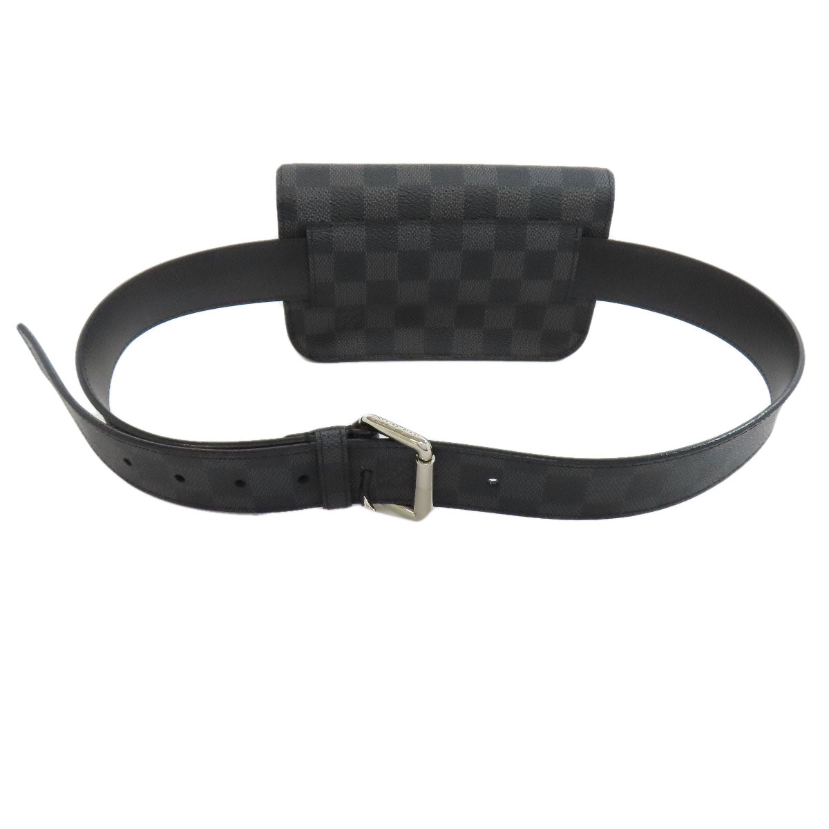 LOUIS VUITTON Sling bag M6837T Damier canvas black sun tulle Pochette homme Women Used Authentic