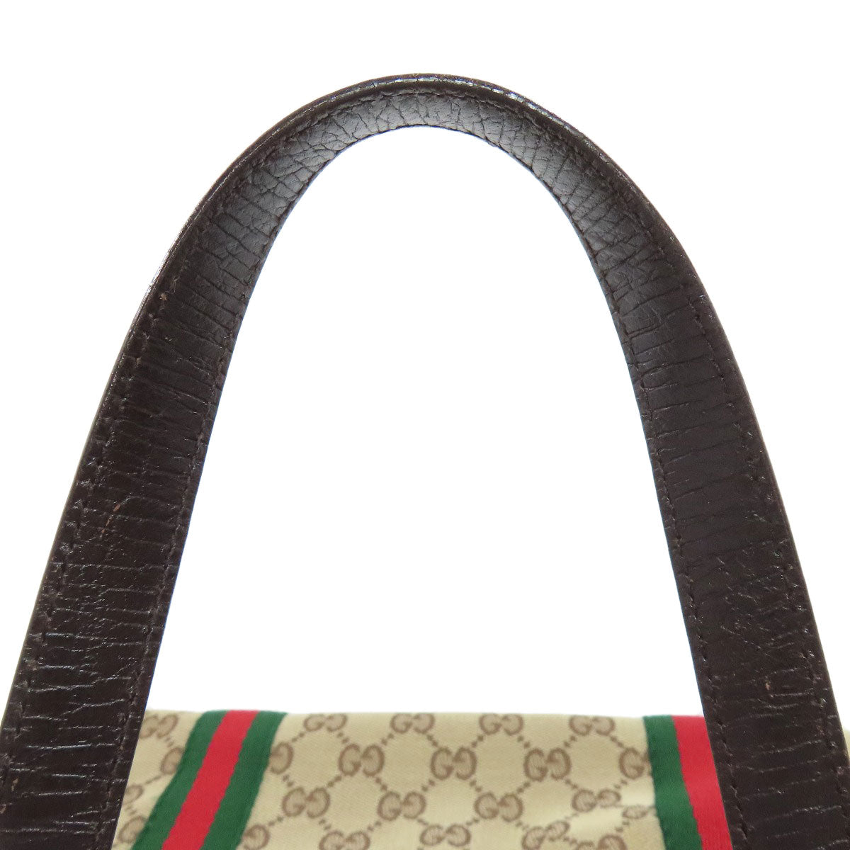 GUCCI Tote Bag 137396 canvas Brown GG Shelly line Women Used Authentic