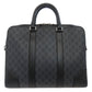 GUCCI Business bag 474135 PVC black GG Briefcase mens Used Authentic