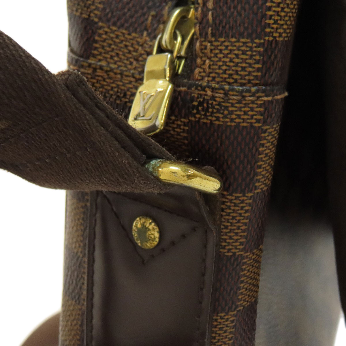 LOUIS VUITTON Shoulder Bag N41149 Damier canvas Brown Shelton MM